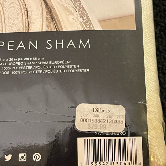 NWT - Elegant J. Queen New York, Somerset, European Sham - Picture 6 of 6